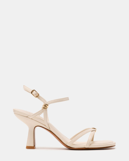 POSY Bone Gold-Detail Strappy Square-Toe Women's Heel - Steve Madden