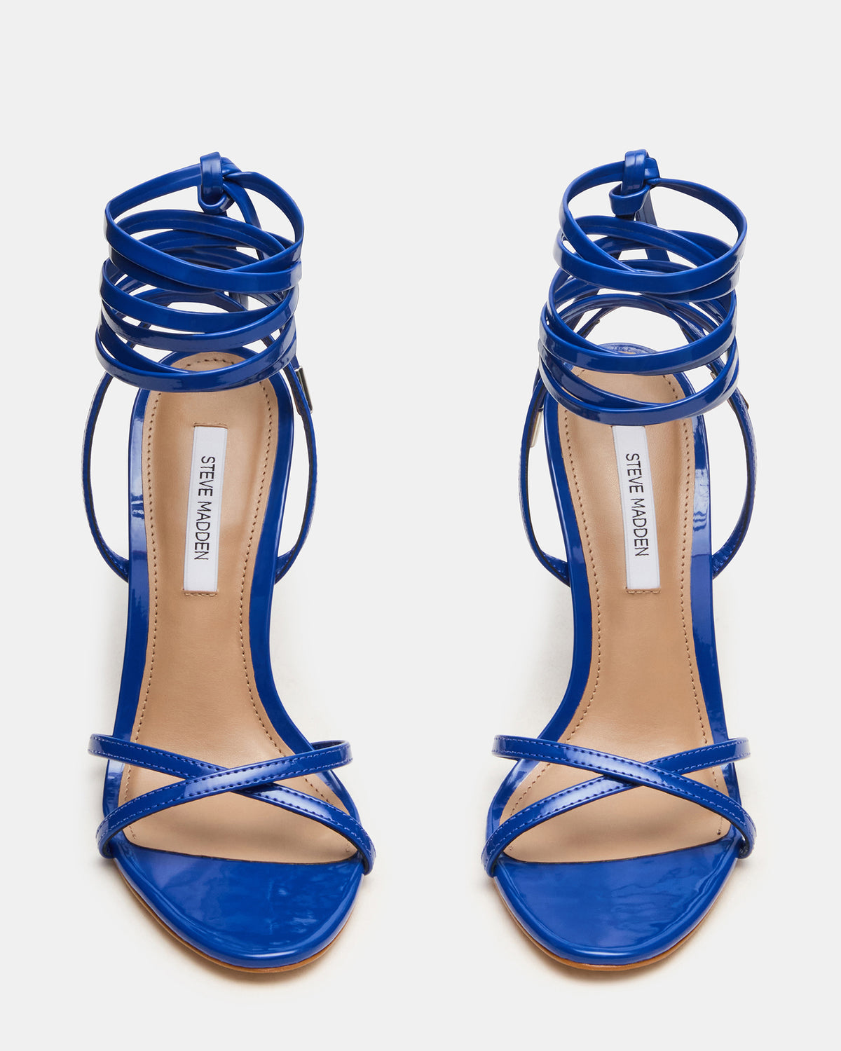 NERI Cobalt Patent Strappy Stiletto Round-Toe Women's Heel - Steve Madden