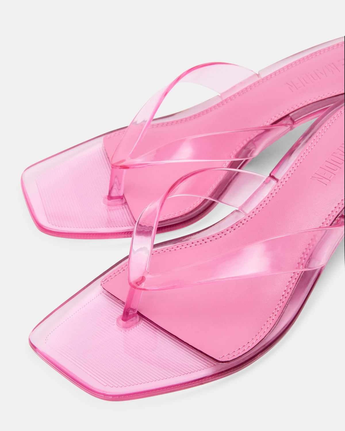 TRACIE Jelly Pink Thong Strap Women's Kitten Heel - Steve Madden