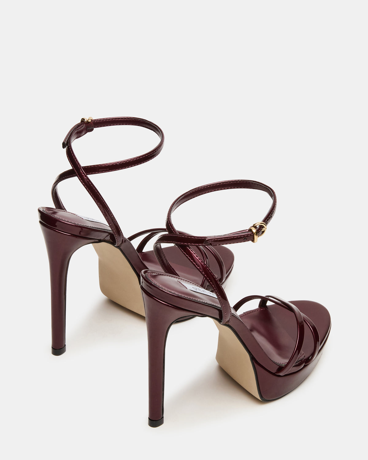JUNI Cherry Pearl Criss Cross Stiletto Ankle Strap Women's Heel - Steve Madden