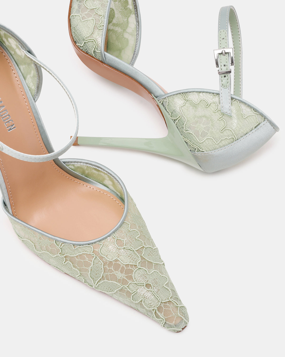 AVANT Pistachio Lace Pointed-Toe Stiletto Pump Women's Heel - Steve Madden