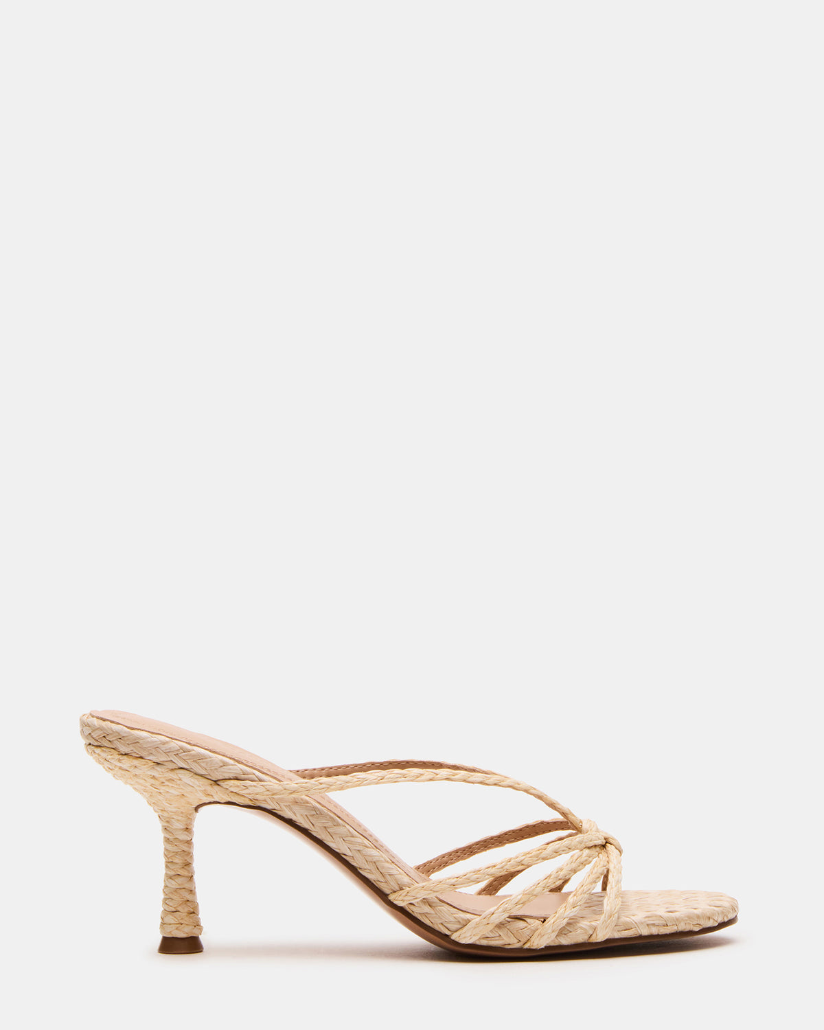 EDNA Natural Raffia Strappy Mule Women's Heel - Steve Madden
