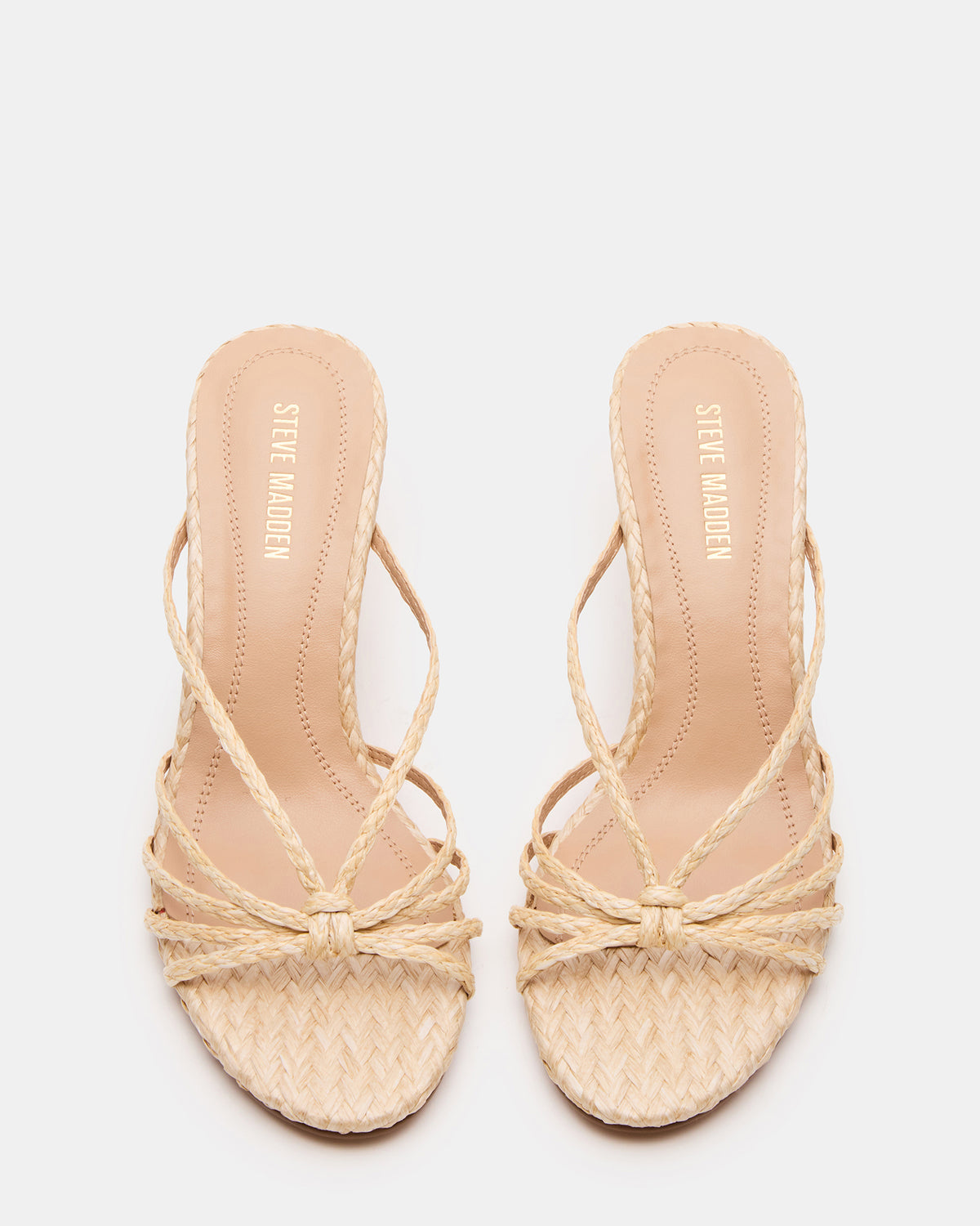 EDNA Natural Raffia Strappy Mule Women's Heel - Steve Madden