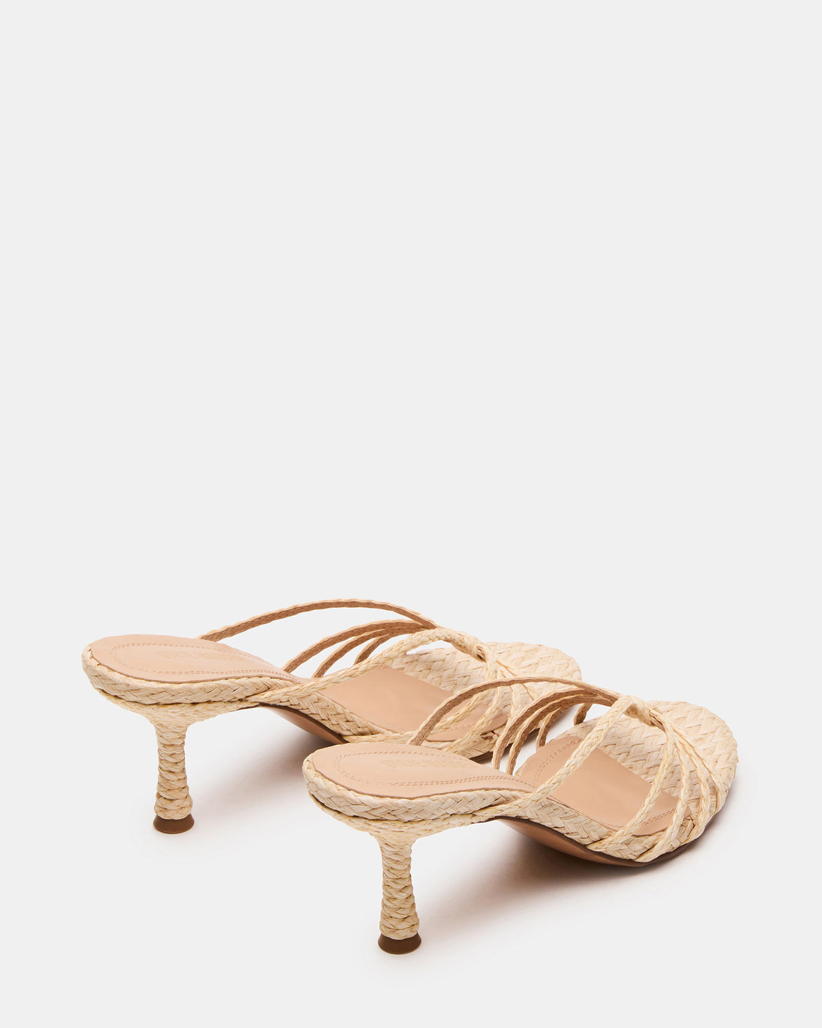 EDNA Natural Raffia Strappy Mule Women's Heel - Steve Madden