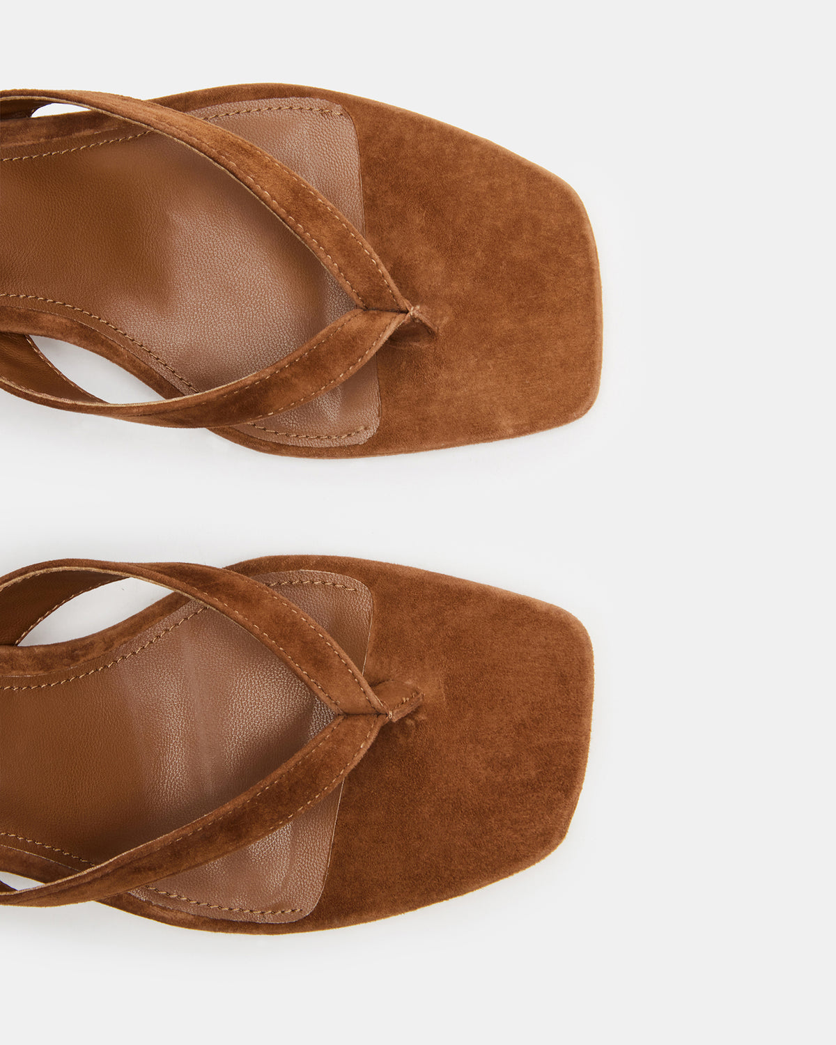 TRACIE Chestnut Suede Thong Strap Women's Kitten Heel - Steve Madden