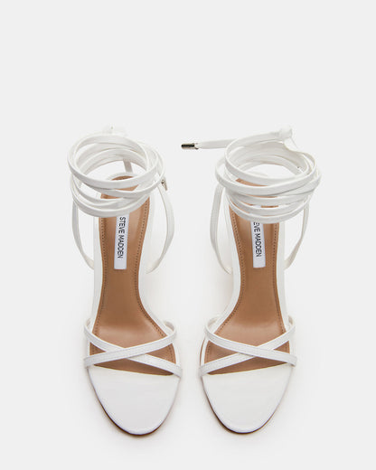 NERI White Patent Strappy Stiletto Round-Toe Women's Heel - Steve Madden