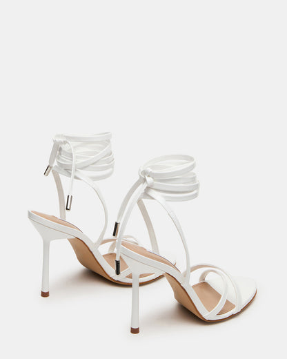 NERI White Patent Strappy Stiletto Round-Toe Women's Heel - Steve Madden