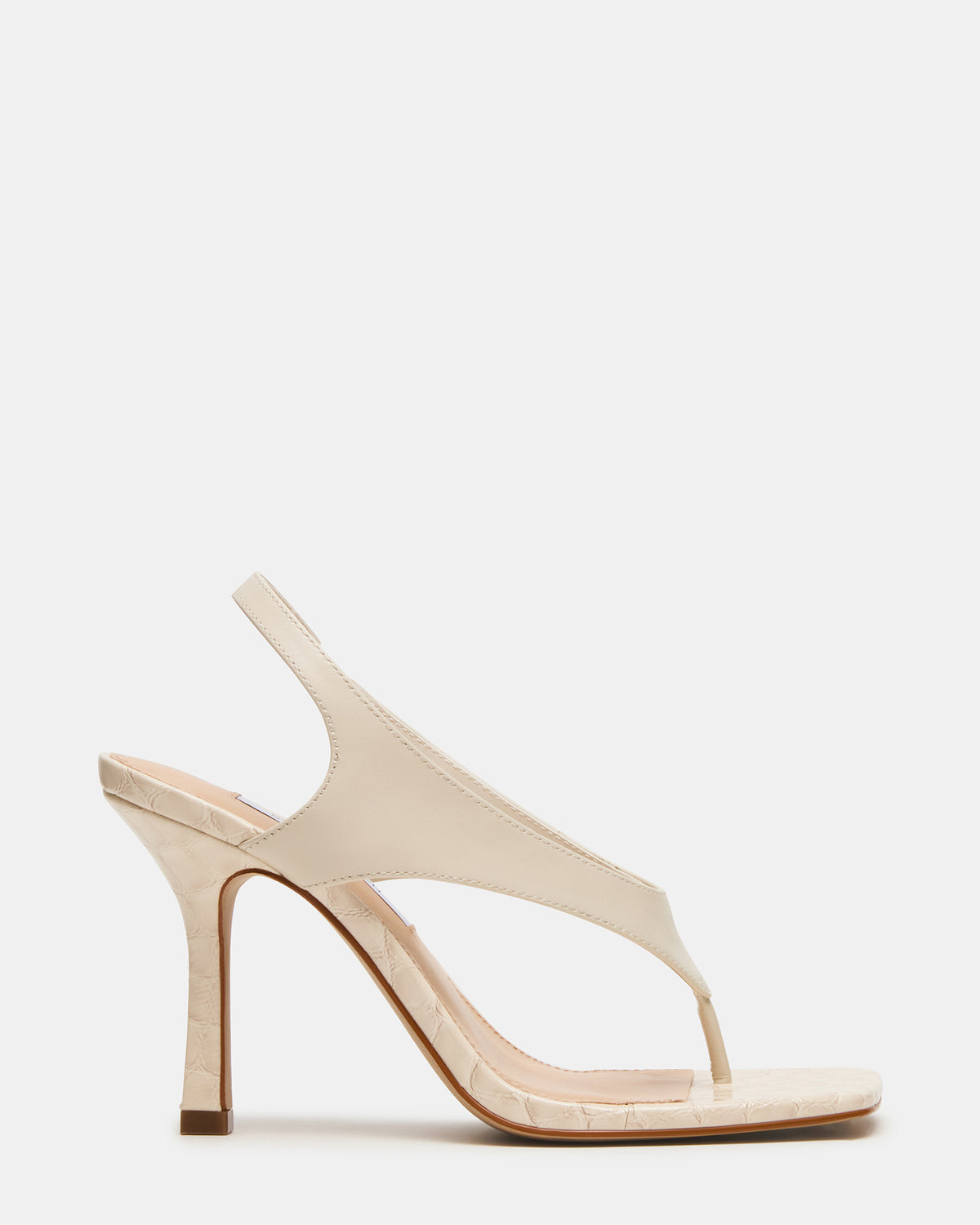 IMPROV Bone Leather Square-Toe Thong Slingback Women's Heel - Steve Madden