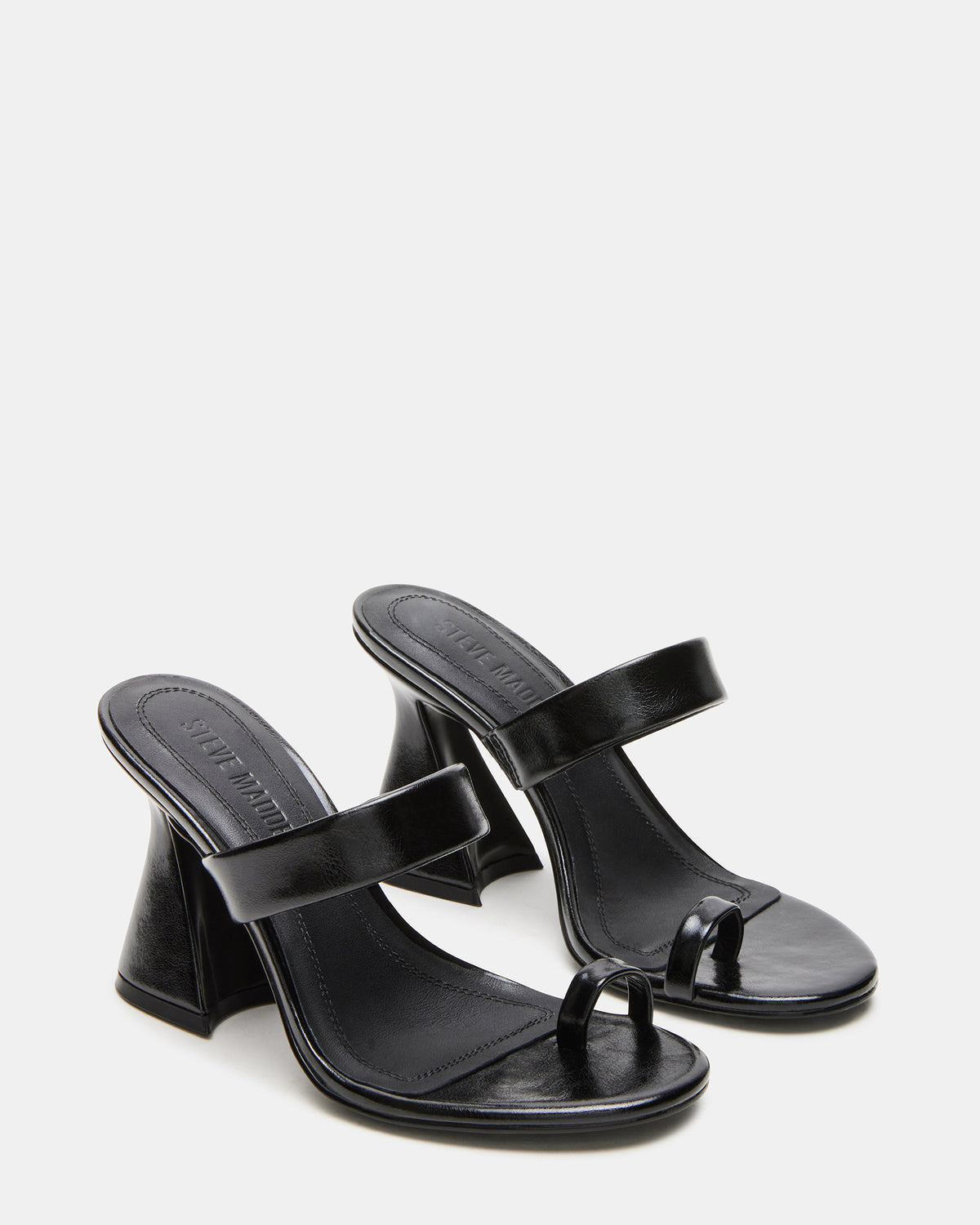 RENIE Black Women's Open Toe Mule Heel - Steve Madden