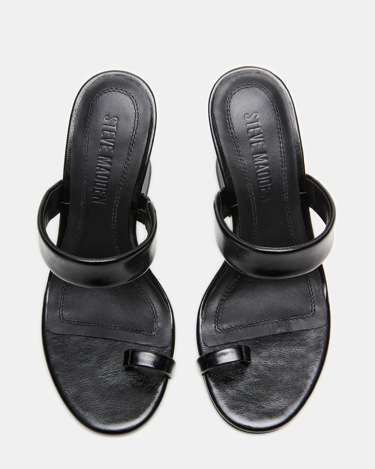 RENIE Black Women's Open Toe Mule Heel - Steve Madden