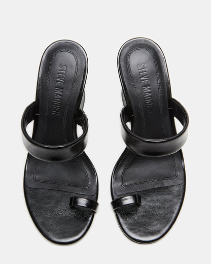 RENIE Black Women's Open Toe Mule Heel - Steve Madden