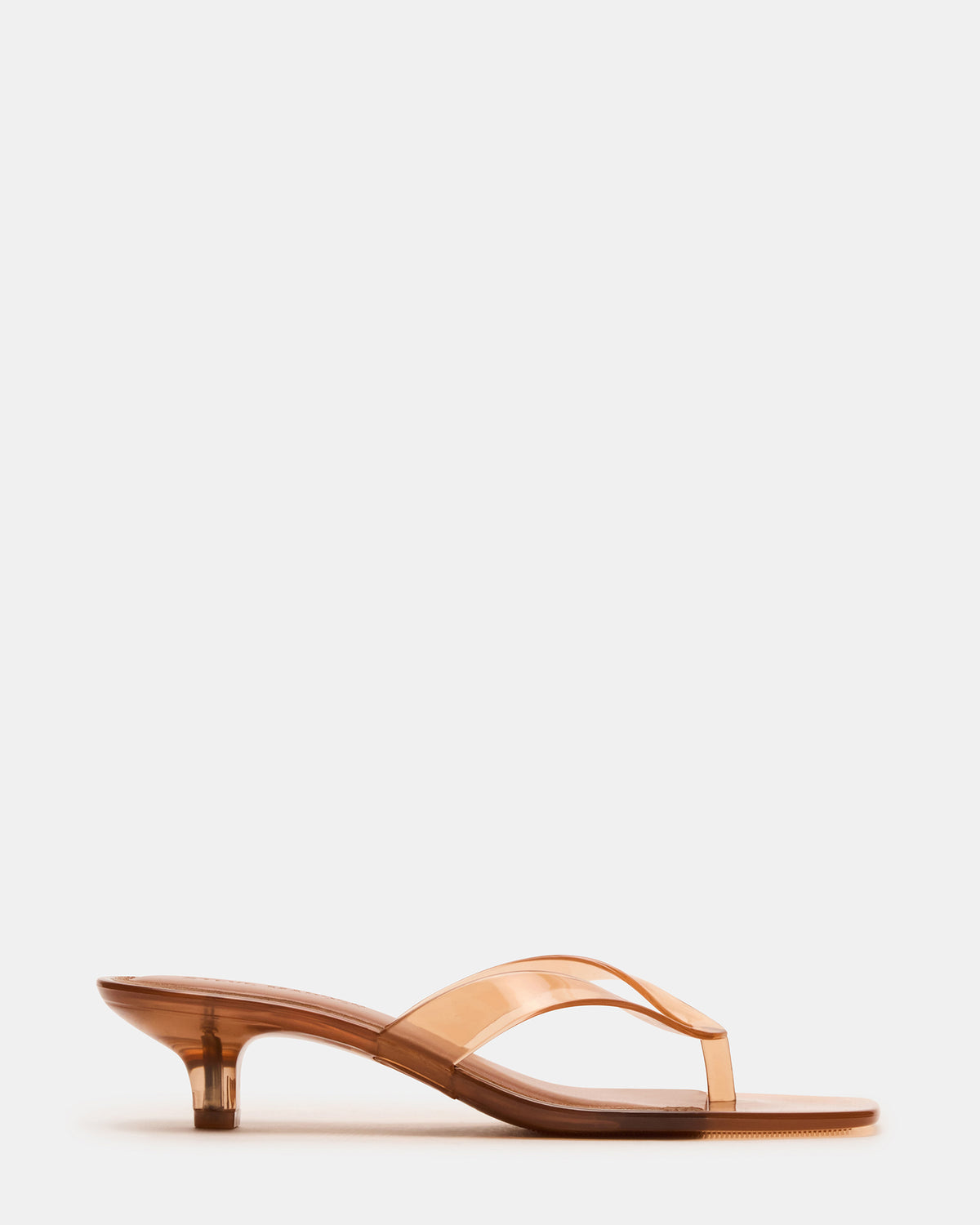 TRACIE Jelly Tan Thong Strap Women's Kitten Heel - Steve Madden