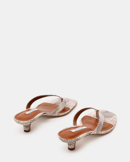TRACIE Natural Snake Thong Strap Women's Kitten Heel - Steve Madden
