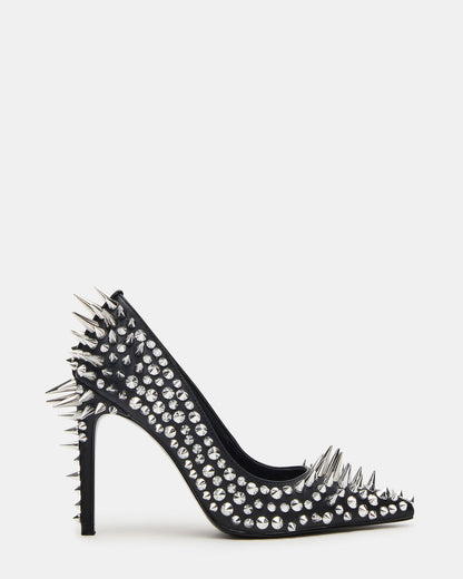 NOIR Black Stud Pointed-Toe Stiletto Pump Women's Heels - Steve Madden
