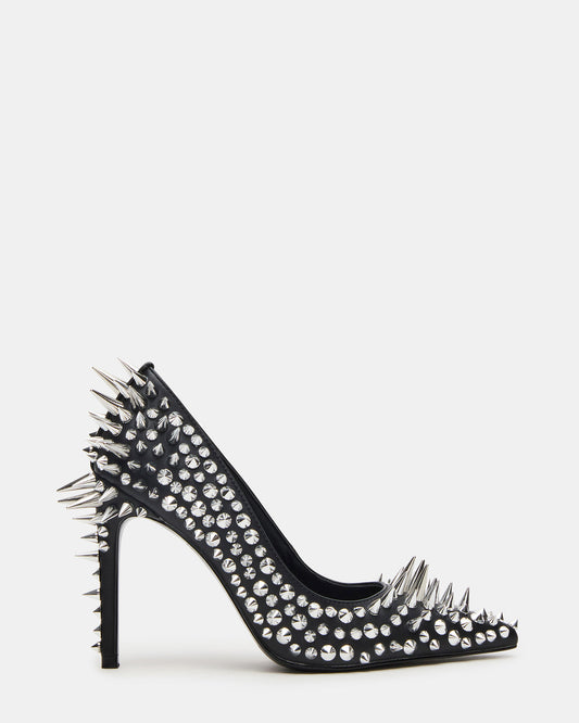 NOIR Black Stud Pointed-Toe Stiletto Pump Women's Heels - Steve Madden