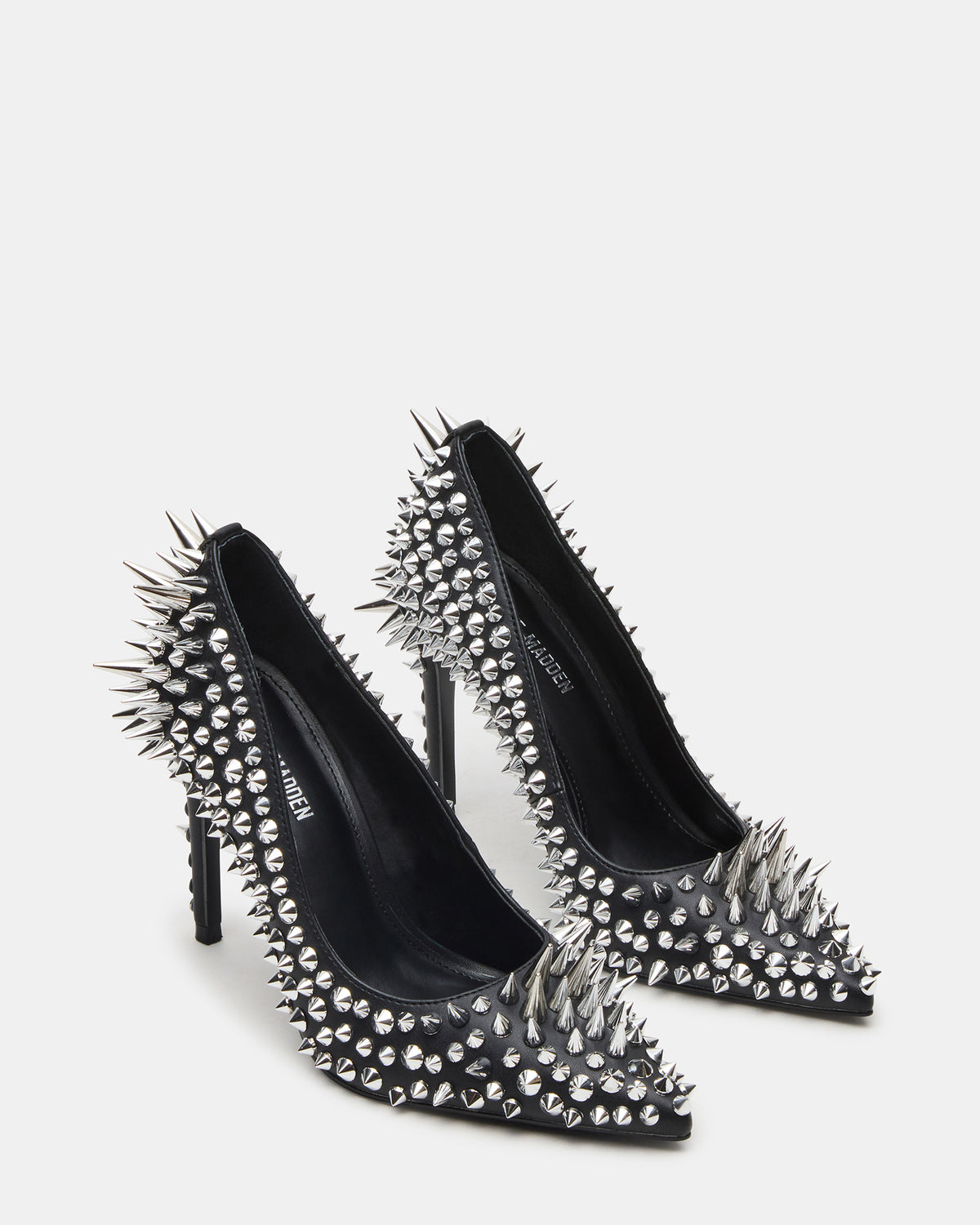 NOIR Black Stud Pointed-Toe Stiletto Pump Women's Heels - Steve Madden