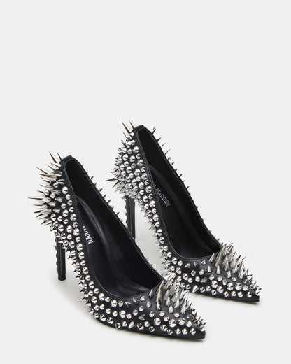 NOIR Black Stud Pointed-Toe Stiletto Pump Women's Heels - Steve Madden