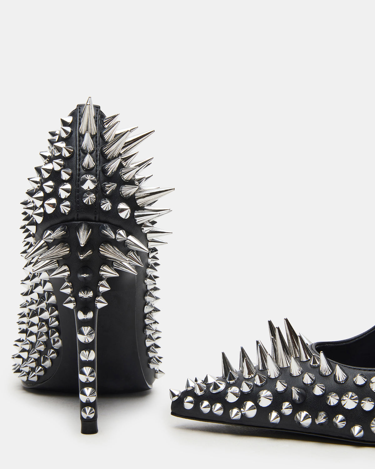 NOIR Black Stud Pointed-Toe Stiletto Pump Women's Heels - Steve Madden