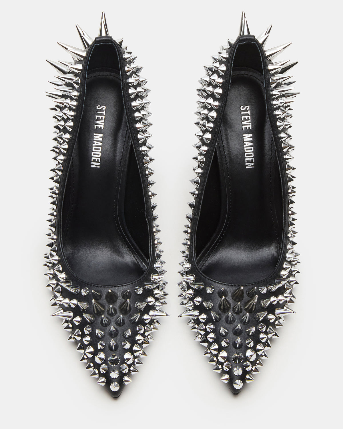 NOIR Black Stud Pointed-Toe Stiletto Pump Women's Heels - Steve Madden