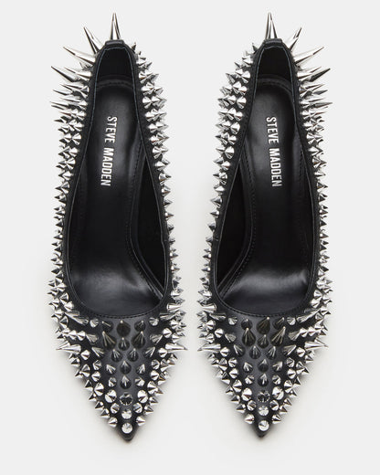 NOIR Black Stud Pointed-Toe Stiletto Pump Women's Heels - Steve Madden
