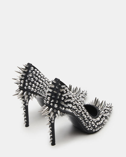 NOIR Black Stud Pointed-Toe Stiletto Pump Women's Heels - Steve Madden