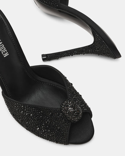 PRIYA Black Rhinestones Mule Women's Heel - Steve Madden