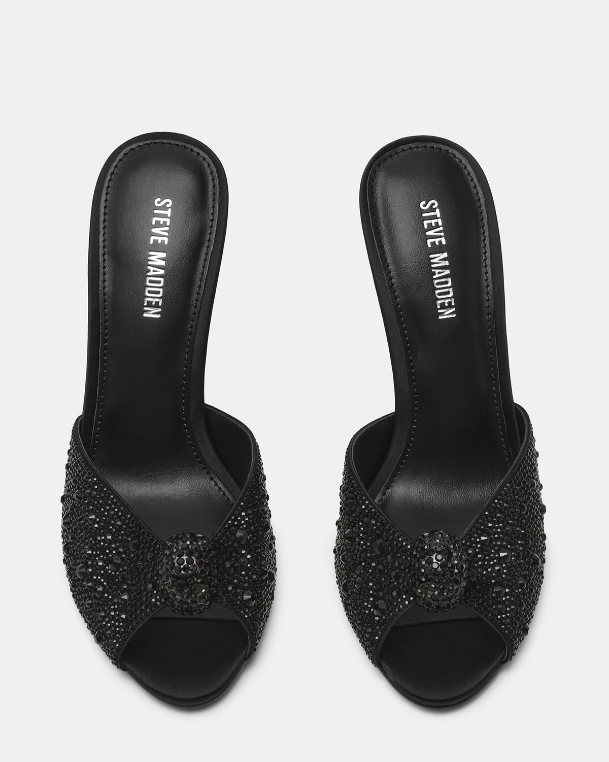 PRIYA Black Rhinestones Mule Women's Heel - Steve Madden