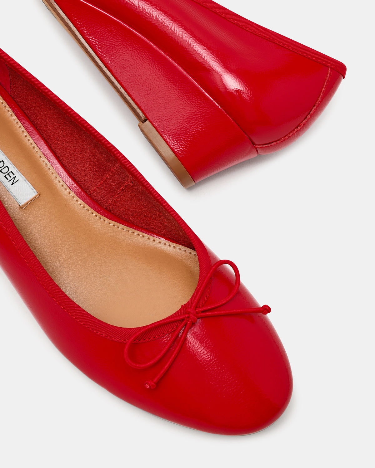 KLUTZY Red Patent Ballet Wedge Bow Round-Toe Women's Heel - Steve Madden