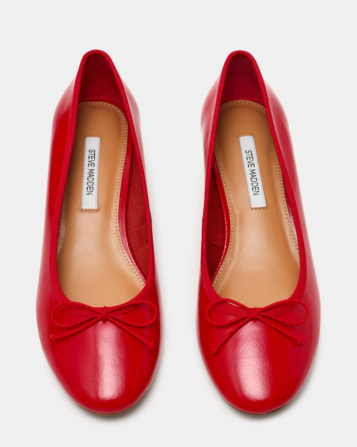 KLUTZY Red Patent Ballet Wedge Bow Round-Toe Women's Heel - Steve Madden