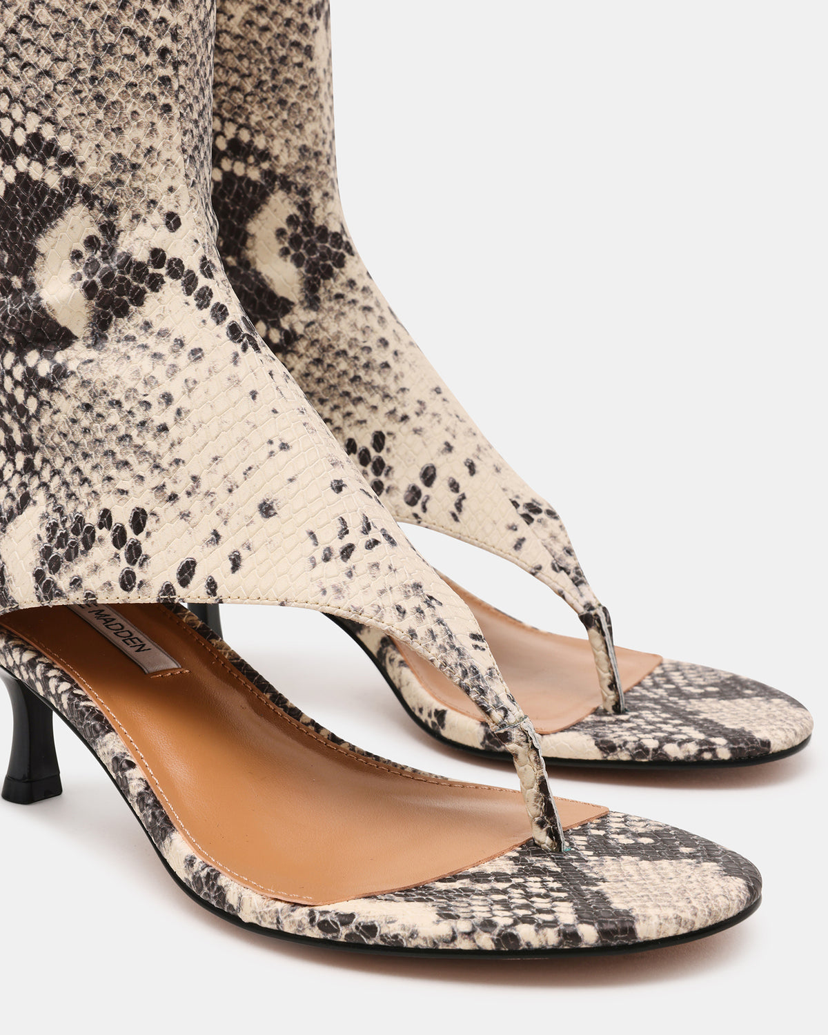 RELENTLESS Snake Thong Open-Toe Boot Shaft Women's Heel - Steve Madden