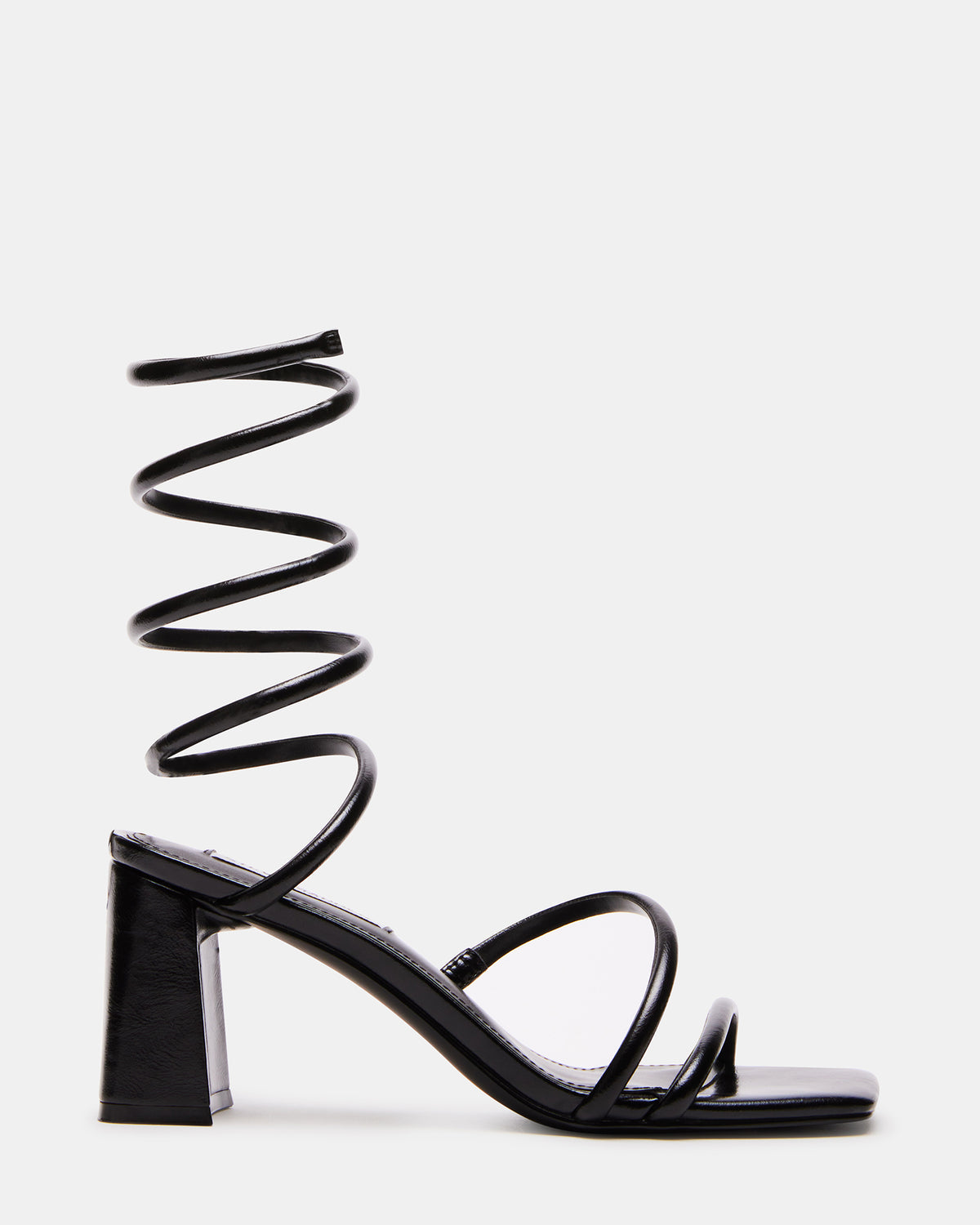 LOPEZ Black Women's Square Toe Strappy Heel - Steve Madden