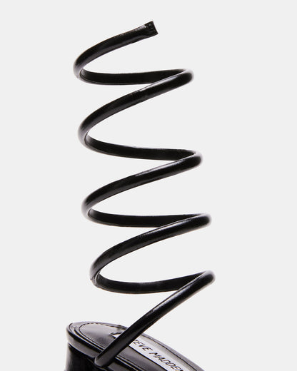 LOPEZ Black Women's Square Toe Strappy Heel - Steve Madden