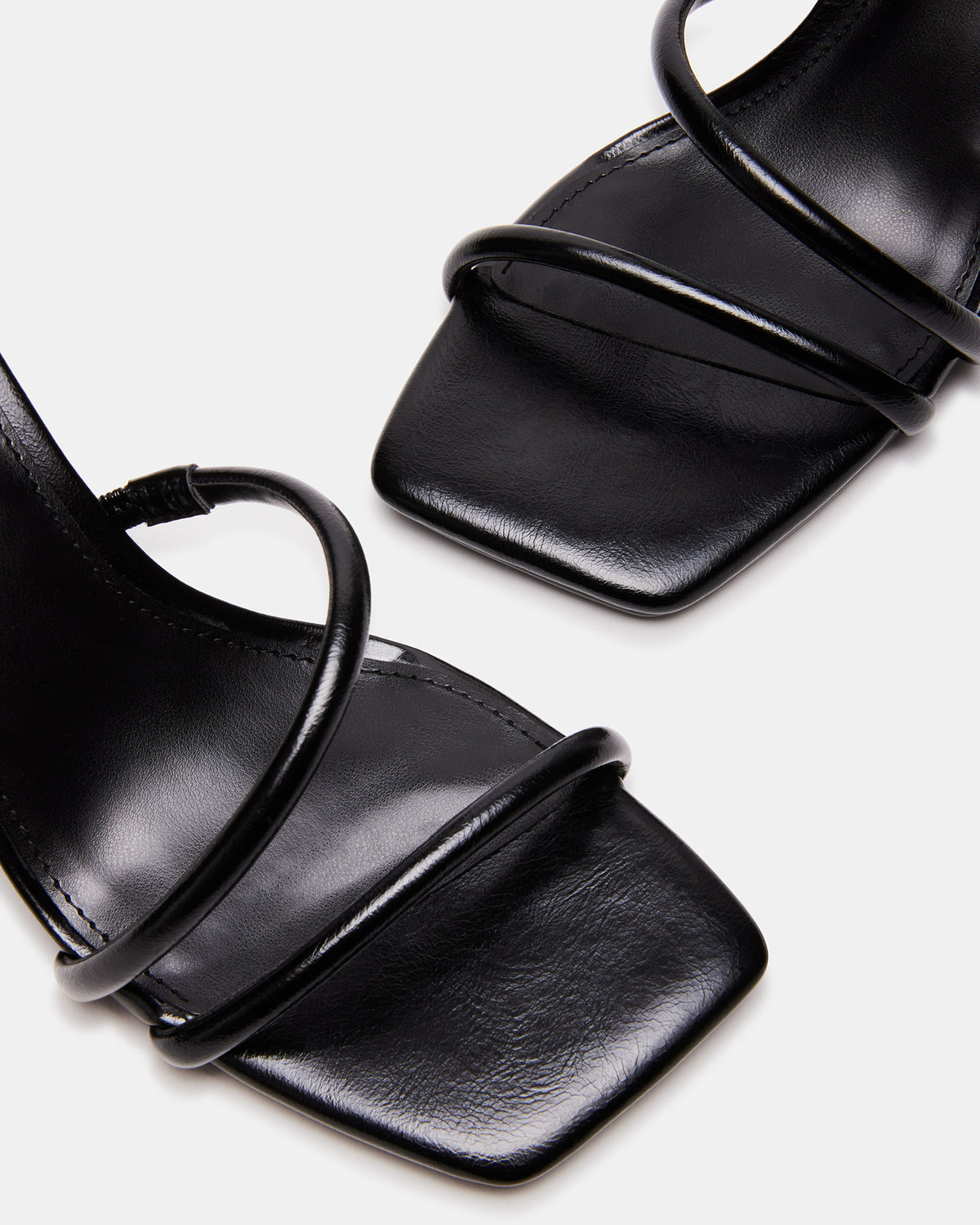 LOPEZ Black Women's Square Toe Strappy Heel - Steve Madden