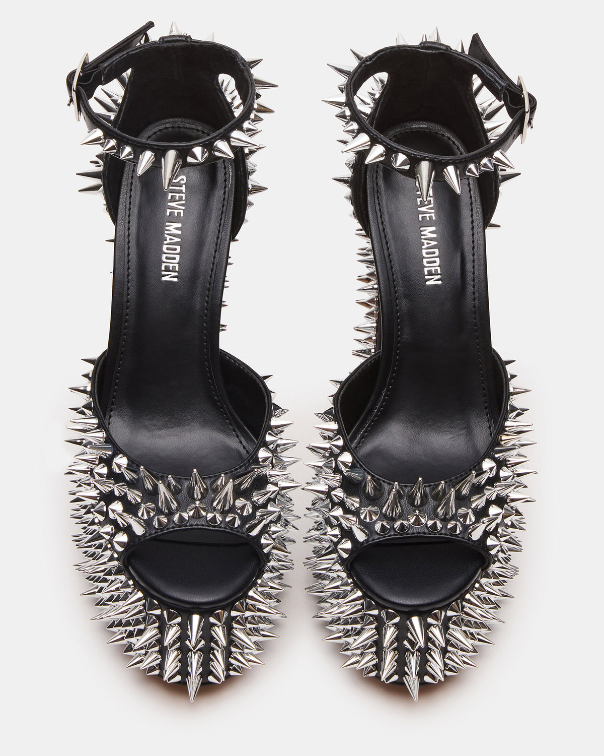 PUNK Black Platform Moto Block Heel Women's Heel - Steve Madden