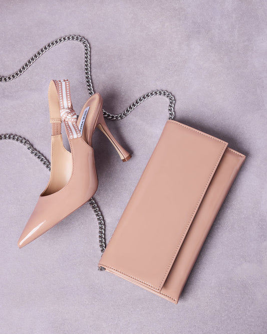 BRI HEEL AND JULIANA BAG BLUSH PATENT BUNDLE | Matching Shoe And Bag - Steve Madden