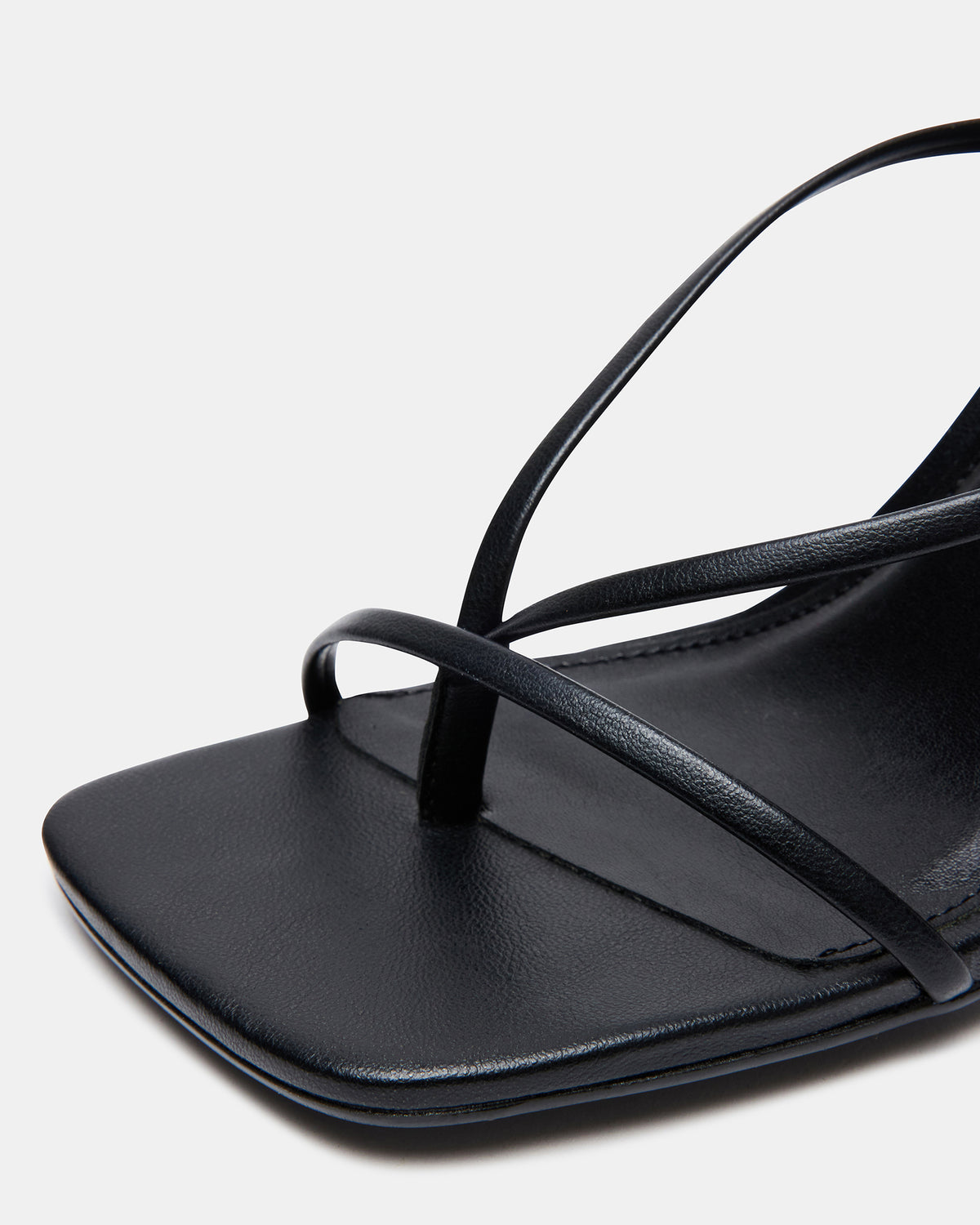 ANNIE Black Women's Strappy Square Toe Heel - Steve Madden