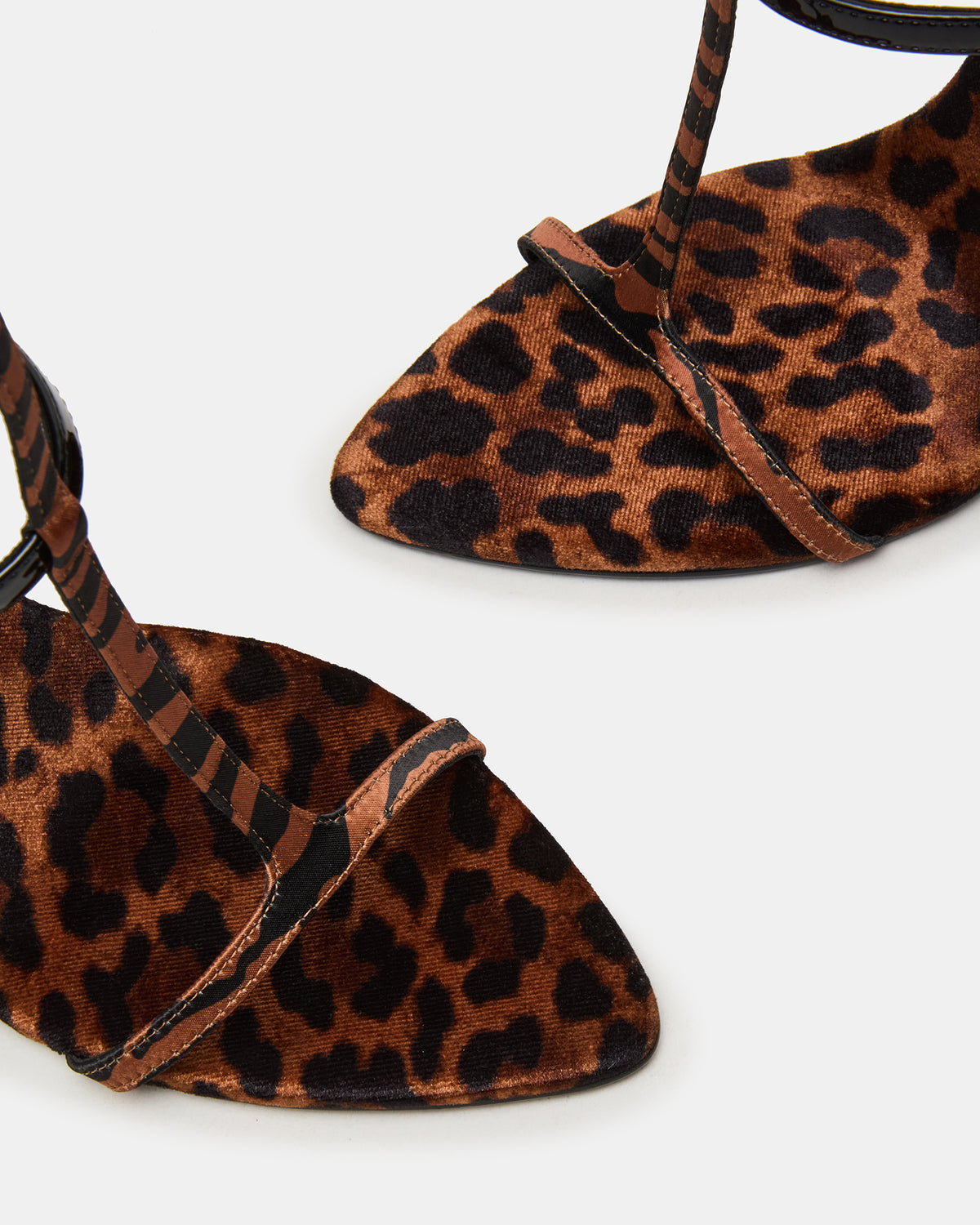 SALMA Animal Multi Stiletto Strappy Open-Toe Ankle Strap Women's Heel - Steve Madden