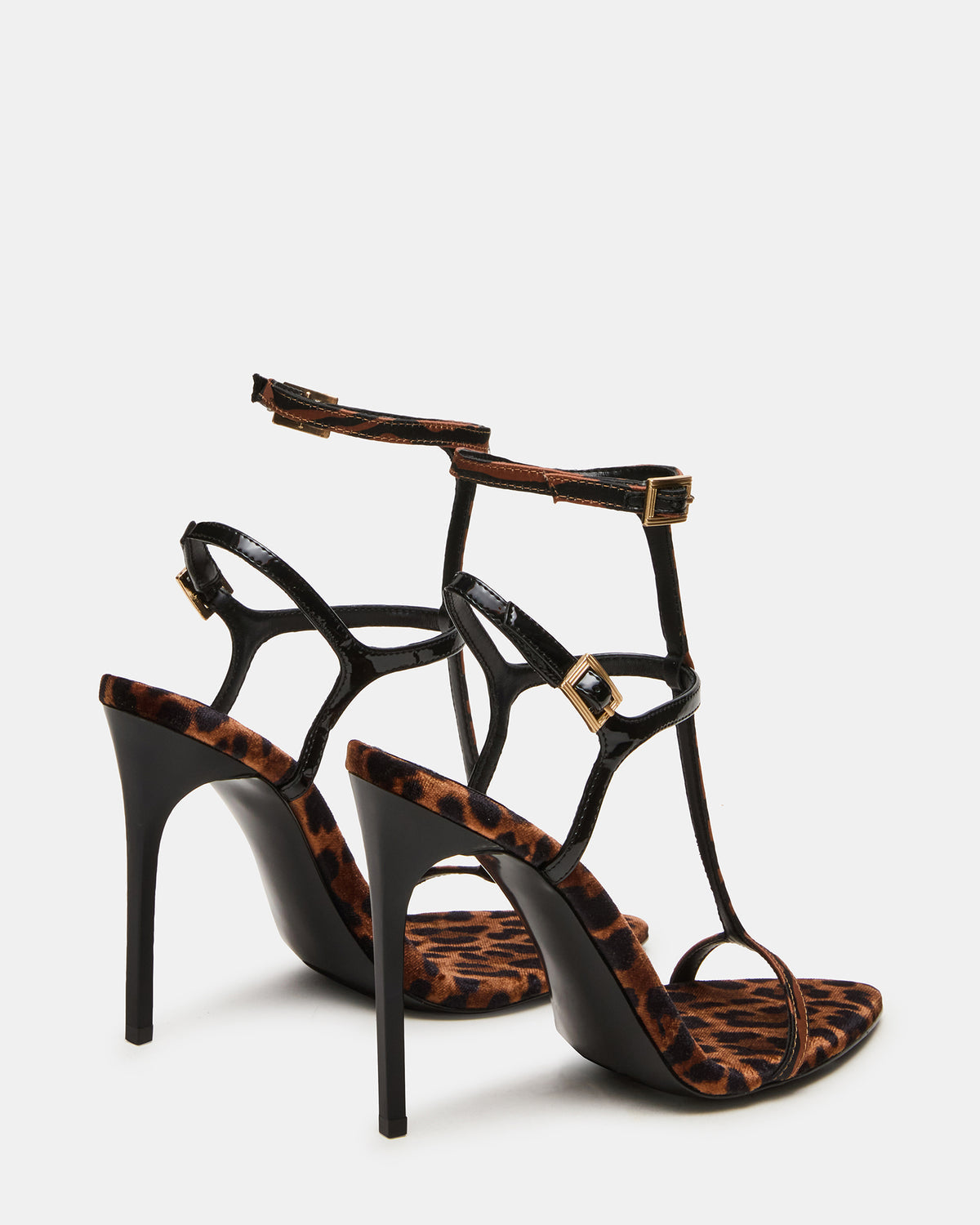SALMA Animal Multi Stiletto Strappy Open-Toe Ankle Strap Women's Heel - Steve Madden