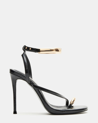 TIA Black Strappy Open-Toe Stiletto Women's Heel - Steve Madden