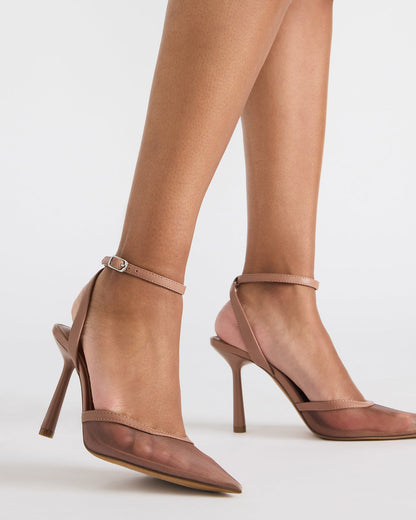 ALLIANCE Mesh Mocha Pointed-Toe Pump Women's Heel - Steve Madden