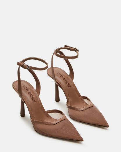 ALLIANCE Mesh Mocha Pointed-Toe Pump Women's Heel - Steve Madden