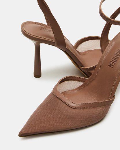 ALLIANCE Mesh Mocha Pointed-Toe Pump Women's Heel - Steve Madden
