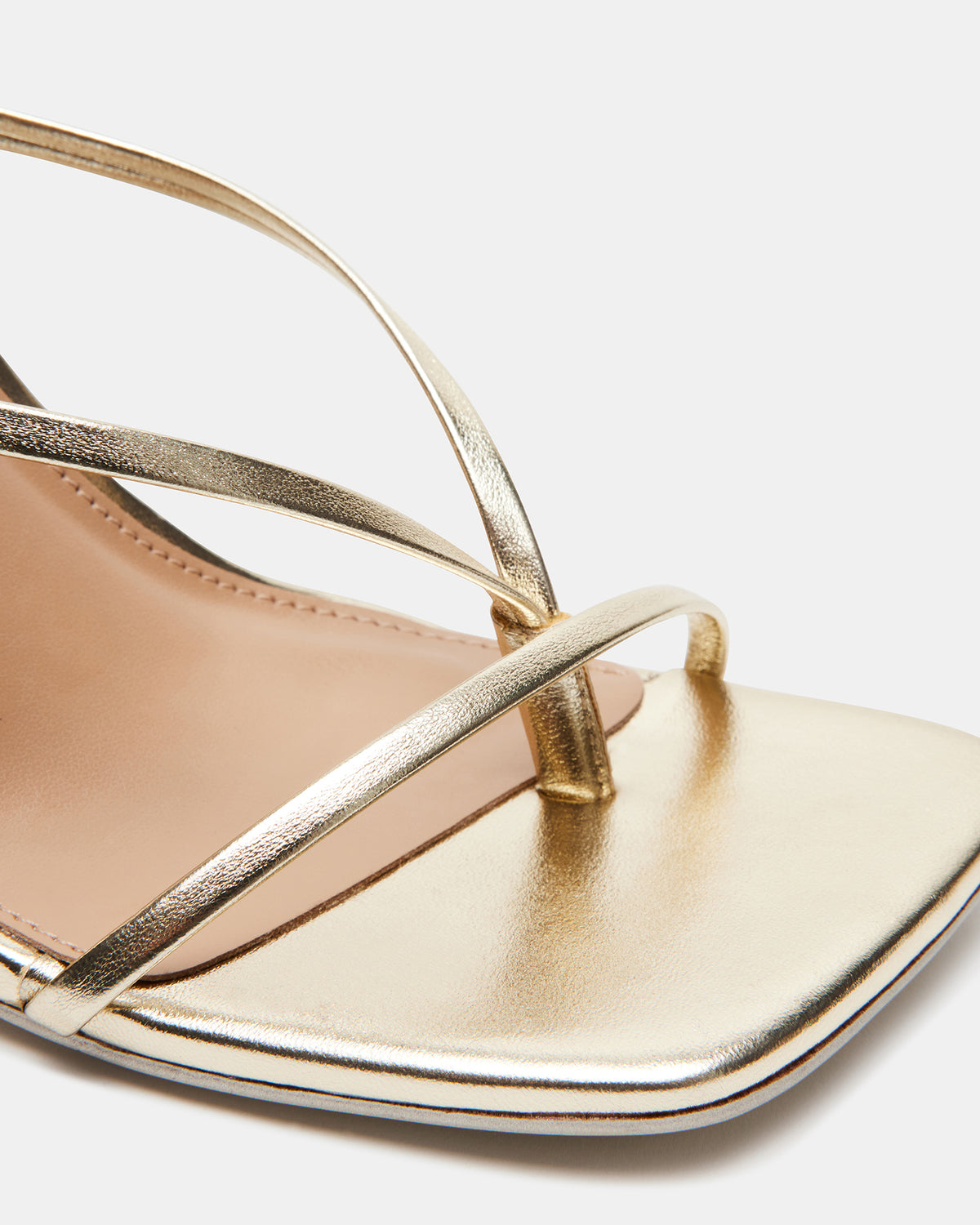 ANNIE Champagne Women's Strappy Square Toe Heel - Steve Madden