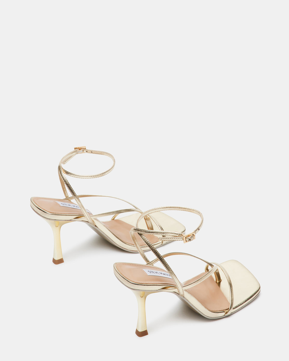 ANNIE Champagne Women's Strappy Square Toe Heel - Steve Madden