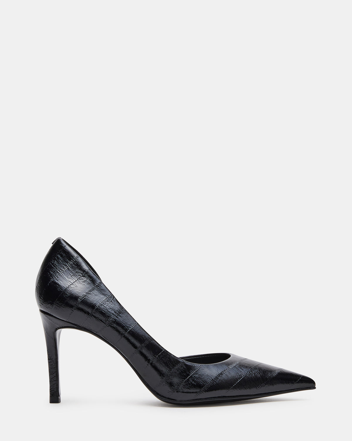 NULA Black Eel Pointed-Toe Stiletto Pump Women's Heel - Steve Madden