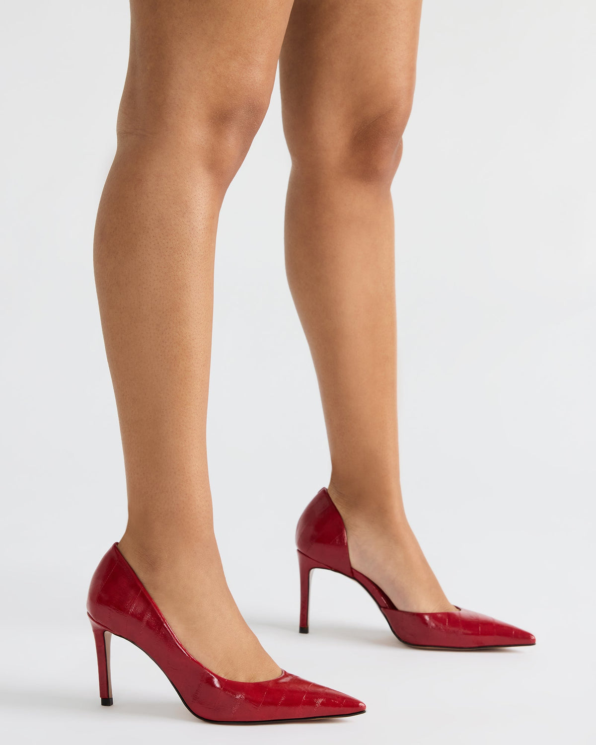NULA Black Eel Pointed-Toe Stiletto Pump Women's Heel - Steve Madden