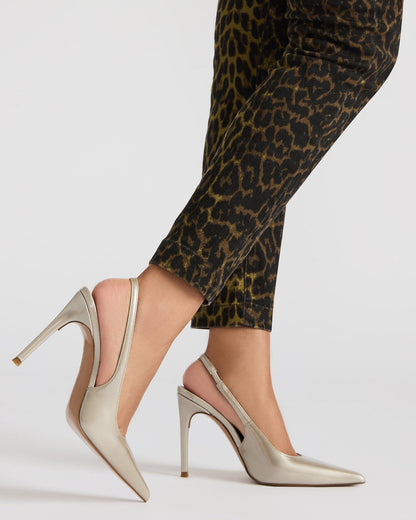 REYES Champagne Slingback Stiletto Pointed-Toe Pump Women's Heel - Steve Madden