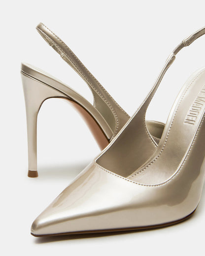 REYES Champagne Slingback Stiletto Pointed-Toe Pump Women's Heel - Steve Madden
