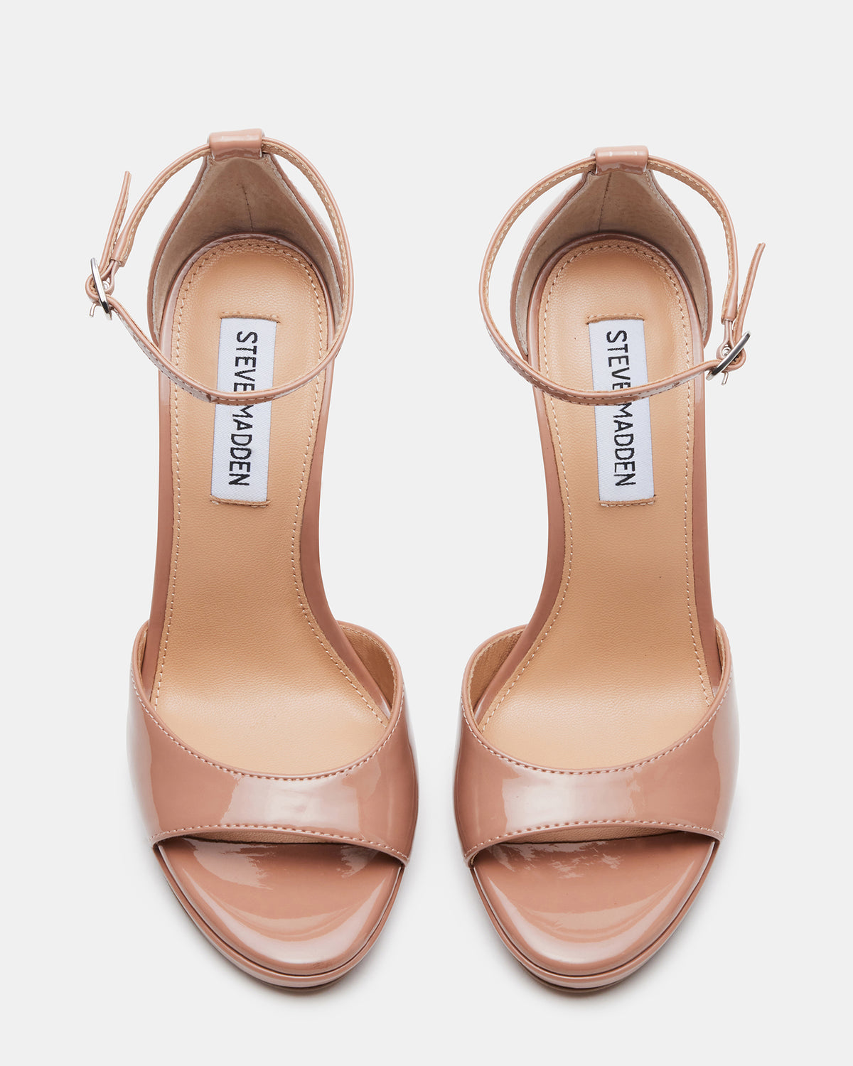 WILEY Blush Patent Women's Open Toe Stiletto Heel - Steve Madden