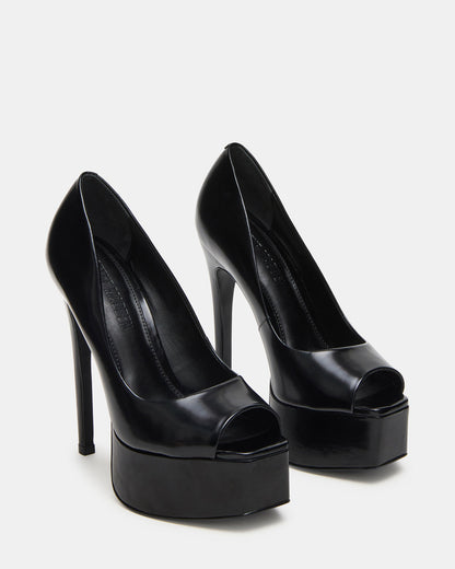IVES Black Box Platform Square-Toe Stiletto Women's Heel - Steve Madden